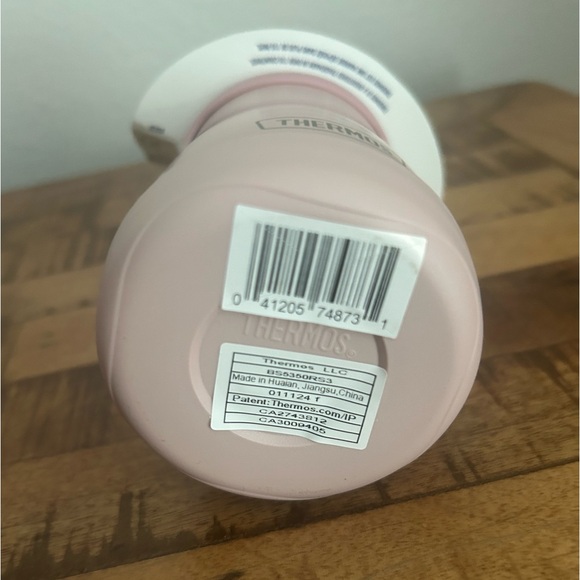 THERMOS BABY TODDLER 10oz Stainless Steel Vacuum Insulated Straw Bottle Rose NEW - Picture 3 of 4